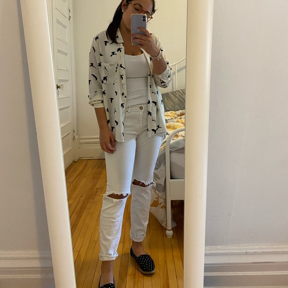 Forever 21 black and white bird print. - Picture 4 of 4